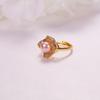 Anillo Abierto Ajustable al por Mayor de Joyería de Perlas Zhuji Chapado en Oro Real Micro-incrustado con Zircón Anillo de Perla de Agua Dulce