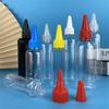 Garrafa de boca pontiaguda 100ml em estoque fabricantes fornecem garrafa de plástico de sub-embalagem de líquido transparente 50ml30ml200ml garrafa de sub-embalagem