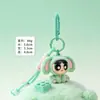 Llavero Colgante de Gatito Negro Flocado Lindo, Figura de Gato de Moda, Llavero para Mochila, Regalo de Máquina de Peluches