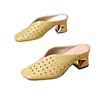 Pantuflas Cerradas sin Cierre para Mujer, Nuevo Estilo Verano 2026, Caladas, Resistentes al Desgaste, Transpirables, Sandalias de Tacón Alto Puntiagudas para Uso Diario