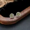 Brincos Cluster de Diamante Cheio de Novo Estilo Transfronteiriços para Homens, Modernos e Versáteis, Brincos de Flor de Íris em Forma de Cruz de Alto Padrão para Mulheres