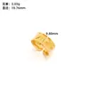 Anillo mínimo de pedido europeo y americano retro ancho plisado de acero de titanio oro de 18k personalizado de acero inoxidable en forma de corazón