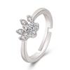 Wish Pendientes de Anillo con Forma de Huella de Perro Chapados en Platino con Circonita Set Animales Elegantes Lindos Garra de Perro Anillo de Circonita