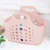 Guanghua Baño Cesta Portátil para Ropa Sucia Baño Cesta de Almacenamiento con Drenaje Plástico Hueco Redondo Creativo Cesta de Almacenamiento