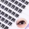 Pestañas postizas Wan Qiao de gran capacidad, 10 filas de ojos de ratón, redondas, segmentadas, naturales, de dibujos animados, para hombre perezoso.