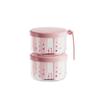 Taza de Fruta Lonchera Caja de Almacenamiento Caja de Almacenamiento Portátil Recipiente para Saladas para Salir Drenaje Refrigerador Calidad Alimentaria Conservador