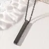 Columna de Cubo de los Deseos de Acero Inoxidable Transfronteriza Láser Tridimensional Tira Palabra de Material sin Palabras Regalo de Vacaciones Colgante de Acero de Titanio para Hombre