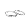Anillos de Pareja con Ramas Entrelazadas, un Par de Anillos de Lujo Ligero Estilo Ins de Diseño de Nicho para Hombres y Mujeres, Regalo de San Valentín para Novia