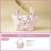 Bolsa de Armazenamento Rosa Borboleta Ouro Brocado Fabricada na Fábrica, Bolsa de Tecido para Bule de Chá, Bolsa Portátil para Conjunto de Chá, Bolsa de Mão para Viagem