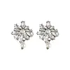 Outono e inverno de 2022 Novas estrelas europeias e americanas com joias de orelha pingente irregular de diamante e pérola moda ins nicho