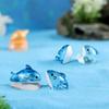 Micro ornamentos da paisagem bonito animal cartoon bonito tubarão mundo do mar jardinagem acessórios de resina