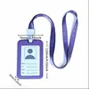 Portatarjetas de Identificación de Color Sólido Popular Transfronterizo, Portatarjetas de Identificación de Estudiante, Portatarjetas de Identificación de Empleado, Al por Mayor en Stock Portatarjetas Moderno con Cordón