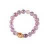 Pulseira de Ametista Natural Nove Fogo Rutilado Quartzo Rutilado Presente Pulseira Feminina Atacado