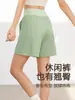 Shorts deportivos de cintura alta para control de abdomen para mujer, de verano para correr, fitness, holgados, casuales, de secado rápido, para yoga, talla grande para mujeres de talla grande