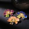 Broche Clásico de Estilo Nacional Nueva Chinoiserie Flor de Peonía Pin de Corsage de Mariposa Cultural y Creativo de Gama Alta Accesorios para Ropa de Esmalte