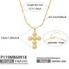 Corrente de Clavícula Europeia Retrô Coração de Amor Zircônia Microcravejada Cruz Aço Inoxidável Banhado a Ouro Leve Luxo Toque de Alta Qualidade Acessórios de Colar