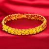Pulsera de mujer de moda, pulsera de oro arena, pulsera de amor de cuatro hojas, pulsera con cierre de oro de imitación, disponible al por mayor