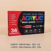 Conjunto de canetas marcadoras acrílicas líquidas diretas transfronteiriças com ponta macia e grande capacidade, caneta colorida para pintura artística graffiti DIY aquarela