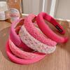 Diadema rosa estilo coreano para la cabeza, diadema para mujer, pasador para el pelo, tocado de moda de alta calidad nuevo para mujer 2024