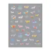 Redanco5D Estampado Ins Popular Caricatura Carcasa Ligera Pegatinas para Uñas Arte de Uñas Peces Dorados Calcomanías 3D para Uñas He1649