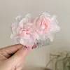 Pente de Cabelo de Malha Estilo Vento com Flor Tridimensional, Novo Estilo, Deslumbrante e Estiloso, Acessório de Cabelo Simples e Versátil