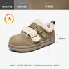 Sapatos Femininos de Inverno 2026 Aogushi Deng com Solado Grosso e Pelúcia, Calce Fácil, Confortáveis, de Algodão com Pelo