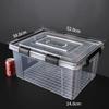 Caja de almacenamiento de ropa extragrande de plástico de grado alimenticio, sellada, a prueba de humedad, transparente, para cocina, cuencos y palillos para el hogar.