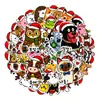 Compra directa transfronteriza de 50 pegatinas navideñas lindas de animales coreanos para mascotas, adorables materiales de decoración festiva para agendas, pegatinas impermeables