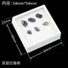 Caja para Piedras Sueltas Caja de Empaque Cuadrada de Plástico Acrílico con Tapa de Vidrio para Exhibición y Almacenamiento de Joyería de Anillo con Piedras de Colores