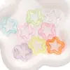Colgante de Flor de Ciruelo Estrella Acrílica Transparente con Agujero Accesorios para Joyería DIY Material para Colgante de Llavero Hecho a Mano
