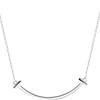 Elaine Plata S925 Sonriente Plata Esterlina Sonriente Collar de Cara Celebridad de Internet Moda Colgante Simple Cadena Clavícula Estilo Coreano Mujeres Ins