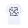Camiseta de manga corta con estampado de letras y bordado de flechas de pintura al óleo OW de alta calidad transfronteriza 2024 Nueva para hombres y mujeres OFF entrega