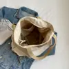 Bolsa de Lona Versátil Casual Personalizada de Grande Capacidade 2023 Nova Bolsa Tote Versátil para o Dia a Dia Bolsa Tote Versátil para Estudante Universitária
