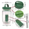Contenedor de ensalada para llevar con apertura lateral, lonchera, botella, recipiente para ensalada con compartimentos integrados, frasco de almacenamiento