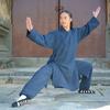 Fantasia Taoísta de Linho Wudang Fantasia Taoísta Masculina Longa Fantasia Taiji Fantasia Taoísta Hanfu Gola Inclinada Feminina Fantasia de Prática de Desempenho Wushu