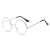 Óculos de grau femininos de lentes planas redondas, estilo coreano retrô, óculos de estudante com grau para miopia, óculos de lente plana sem grau para mulheres