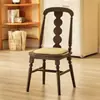 Silla de comedor de ratán francés de diseño americano, estilo de casa de campo simple y romántico, popular silla de madera Diana sin cojín blando
