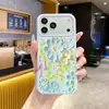 Estilo Oceano de Verão Areia Movediça Rosa Borboleta Capa para iPhone 18 Pro Max Silicone Líquido Toque Amigo da Pele À Prova de Choque