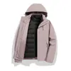 Chaqueta de Trabajo Tres en Uno Desmontable de Dos Piezas a Prueba de Viento Cálida para Otoño e Invierno con LOGOTIPO Estampado y Bordado