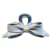Moda Coreana Nueva Azul Denim Lazo Transparente Gris Pinza para el Pelo Pinza de Garra Pinza de Tiburón Accesorio para el Cabello para Verano