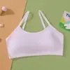 Roupa Íntima Feminina Colete Pequeno Estudante Algodão Fino Confortável Simples Feminino Esportivo Algodão Puro Sutiã de Amarrar Bojo Fixo Respirável Segunda Ordem