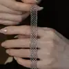 """ Pulsera de Encaje de Diamantes Estilo Francés, Diseño de Lujo Ligero de Nicho, Estilo Minimalista, Accesorio de Mano Único y Versátil"""