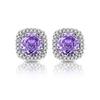 Pendientes de Bolso de Princesa Corte Milenio de Venta Caliente Transfronterizos para Mujer Moda Europea y Americana Pendientes de Rosa Octagonales Tesoro Colorido