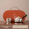 Conjunto de Prata com Incrustações de Ouro e Prata para Uso Doméstico, Conjunto de Chá Kung Fu de Cerâmica Estilo Chinês de Alta Qualidade, Presente para Idosos e Líderes