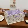 Mini cesta de almacenamiento Ins Bear, hecha a mano, acolchada, bonita, para el hogar, para guardar aperitivos, cesta pequeña para artículos diversos de escritorio