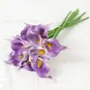 Flor de Lírio Calla Artificial de Haste Única em PU, Venda Quente Transfronteiriça, Flor de Decoração de Casamento e Casa de Alto Padrão, Atacado do Fabricante