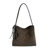 2026 Bolso Tote Nuevo Retro de Gamuza para Mujer Bolso de Hombro de Gran Capacidad Estilo Coreano Versátil para el Trabajo Bolso Cubo de Mano