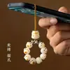 Patas de Gato Bodhi Cordão para Celular Estilo Ins Alça Curta Chaveiro Casal Pequeno Pingente Torcido à Mão Pequeno Limão Fofo