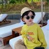 Óculos de Sol Redondos Foscos Coloridos da Moda Estilo Coreano 2022 com Proteção UV para Bebês Meninos e Crianças