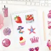 50 Adesivos de Graffiti para Caderno DIY Rosa Claro Ponto de Arroz Filme Transfronteiriço Rosa Claro Rosa Claro